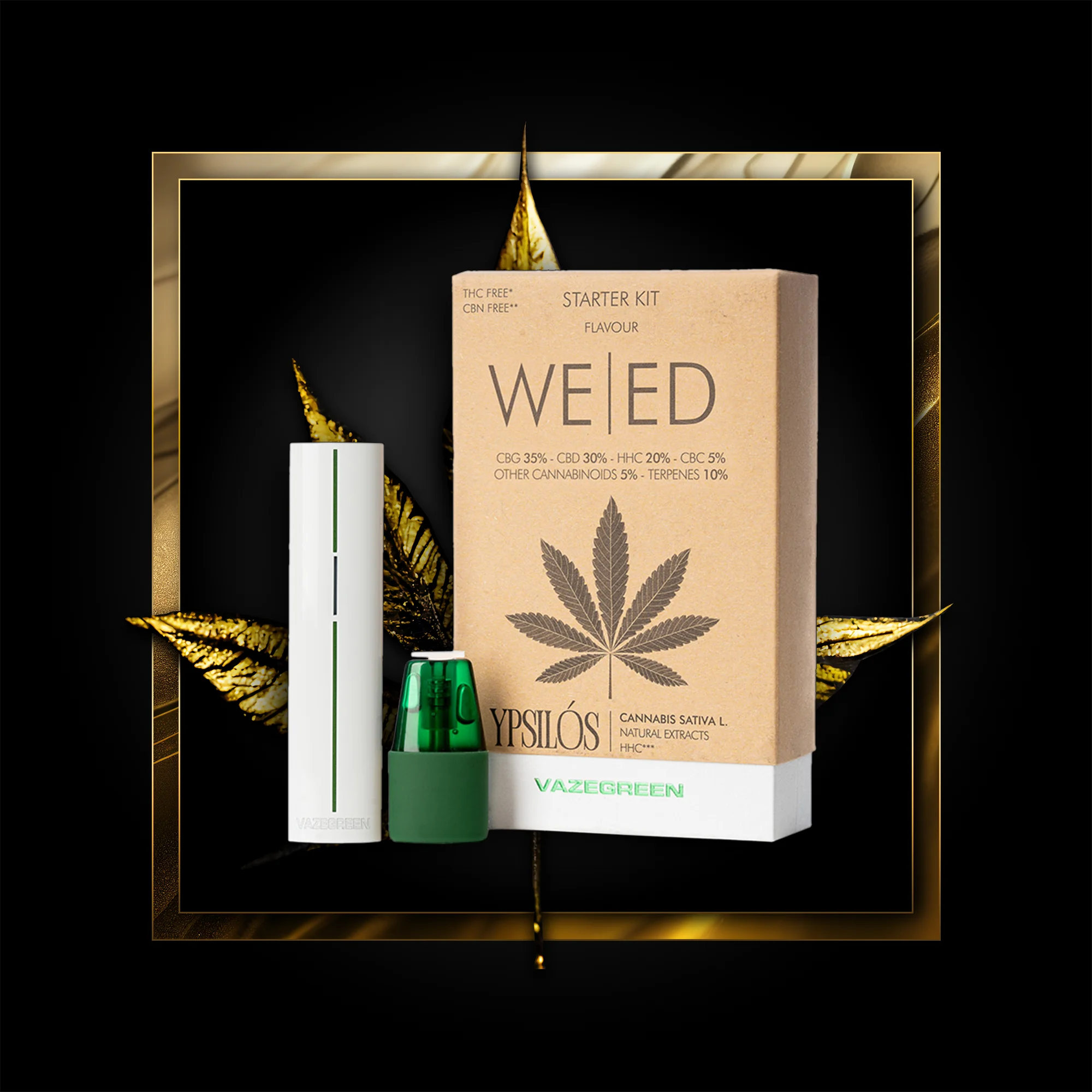 Weed Pen (pradinis rinkinys) 500 įpūtimų - 1,00 ml. HHC